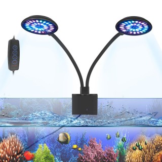 LED-Licht für Aquarien, 6/7 W LED für kleine Aquarien, zum Anklipsen, Licht für Aquarien mit Clip, einstellbare Lichtfarbe 1