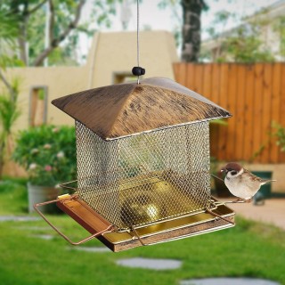 Außen Hängen Vogel Feeder Käfig Container Mehrzweck Halter Birdfeeder für Garten