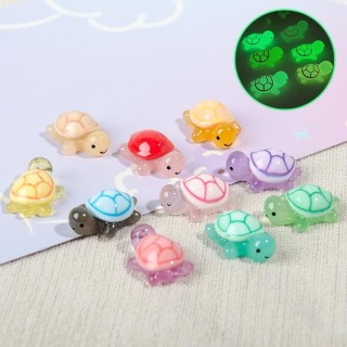 10 Stück Mini leuchtende Schildkröte, Heimdekoration, Landschaftsbau, Kunstharz, leuchtende Schildkröte, Garten, Aquarium, Mi