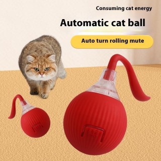 Haustier Katze Auto Turn Rolling Spielzeug Smart Teasing Cat Ball USB wiederaufladbar