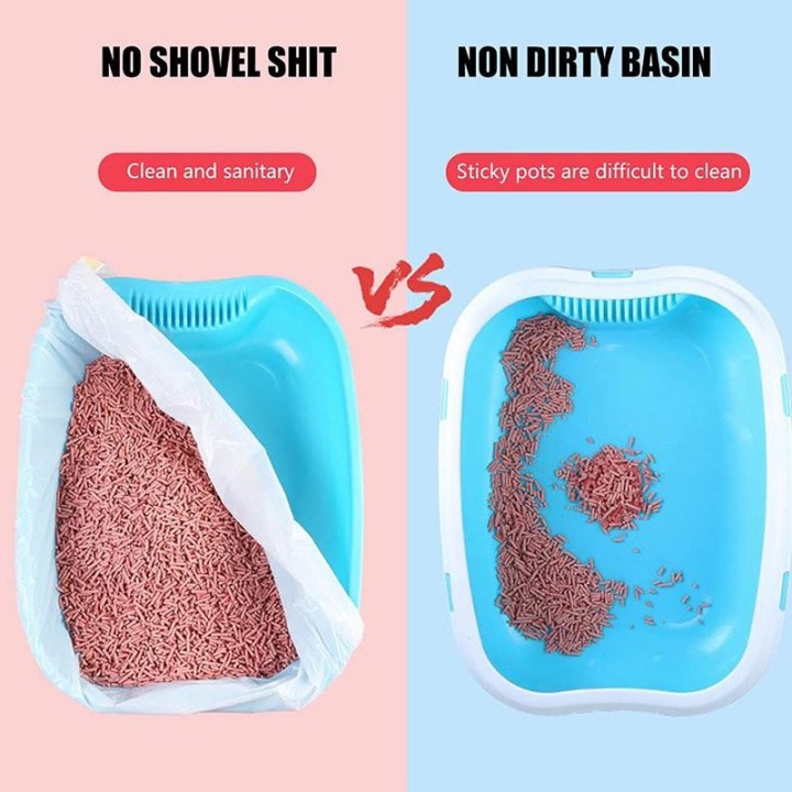 Katzen-Mülleimer-Liner, Springseil, Katzenstreubeutel, Haustier-Katzenbedarf, ist nicht leicht zu brechen und leicht zu reini