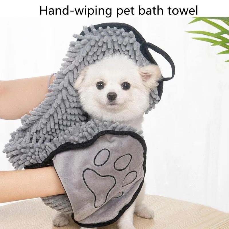 Supersaugfähiges Haustier-Badetuch – schnelltrocknend für Hunde und Katzen – ideal für die Fellpflege und das Baden – große G