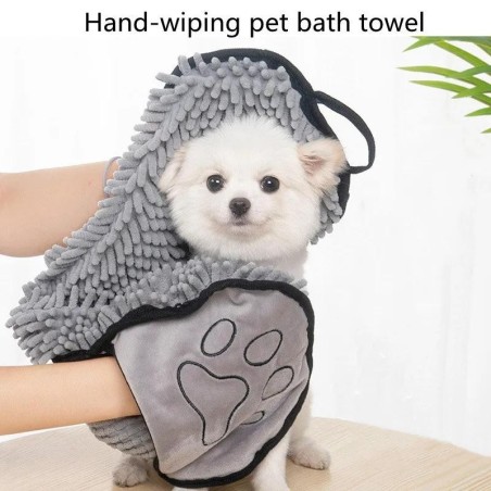 Supersaugfähiges Haustier-Badetuch – schnelltrocknend für Hunde und Katzen – ideal für die Fellpflege und das Baden – große G