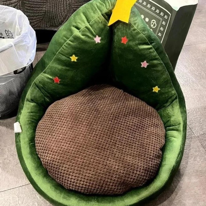 Katzenbett Plüsch Hund Warmer Korb Weihnachten für den Winter Zubehör Häuser Kissen Dinge Haustierbedarf Alle Produkte Hauszu