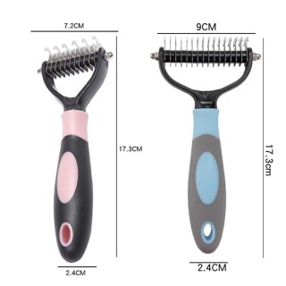 Haustiere Fell Knotenschneider Hundepflege Fellpflege Werkzeuge Haustier Katze Haarentfernung Kamm Bürste Doppelseitiger Haus