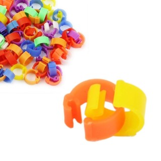 100Pcs Huhn Henne Taube Bein Geflügel Taube Vogel Küken Ente Papagei Clip Ringe Band bunt