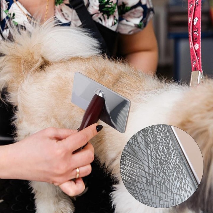 Hundepflegekamm, Fellpflegebürste für Hunde, tragbare Hundemassagebürste zum Reinigen verfilzter Haare, für kleine, mittelgro