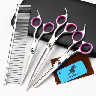 Edelstahlschere zum Ausdünnen und Schneiden von Haaren, 6 Zoll, Friseurprodukte, Haarschnitt, Trimmen, Hundehaarschneidemasch