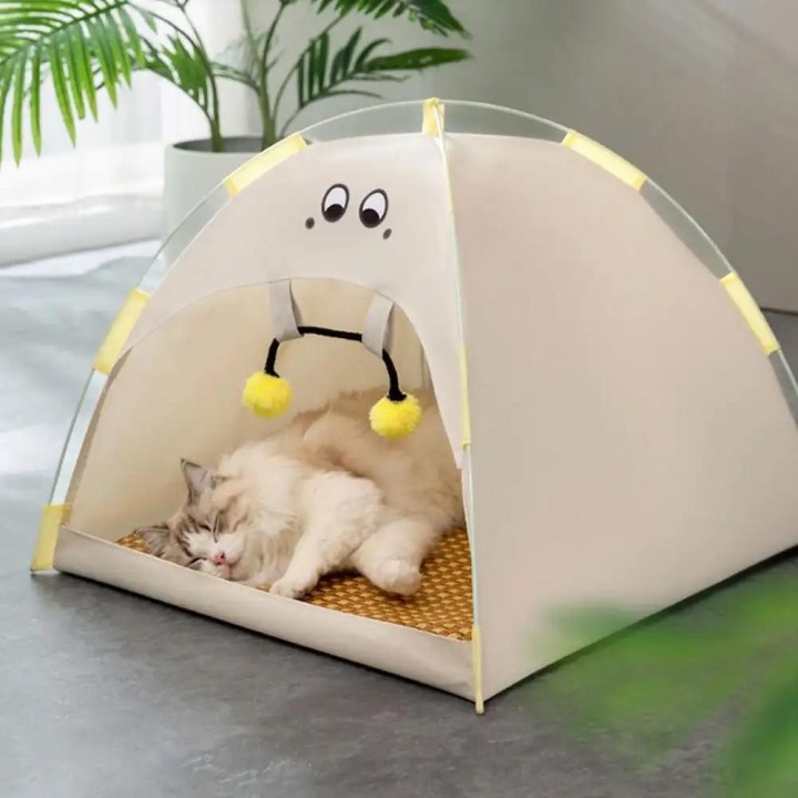 Kühlendes Katzenzelt, Höhle, Outdoor-Reise-Katzenschlafhaus, bequemes Welpenbett, Katzennest, Zwinger, Heimtierbedarf, faltba