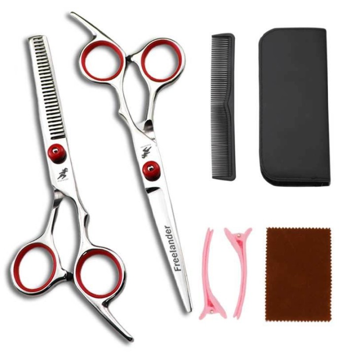 Professionelle Fellpflegeschere für Hunde mit runden Sicherheitsspitzen, robuste, nach oben gebogene Fellpflegeschere aus Tit