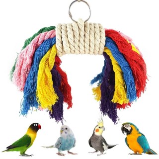 Papagei Spielzeug Weidenseil zum Aufhängen Geflochtenes Wellensittich Kauspielzeug Vogelkäfig Nymphensittich Spielzeug Hausti