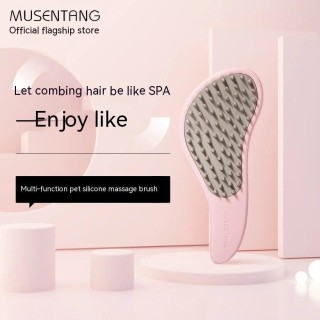 Kunststoff-Silikon-Massagekamm, reinigt gründlich Katzenhaare, Massage, einfacher Schaum, Haustiermassage, Peeling, Haarbürst