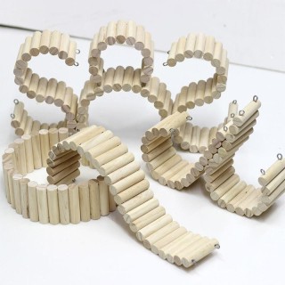 Hamsterspielzeug, Landschaftsbauzubehör, Möbel, kleiner Zaun, superlange Klettertreppe, Dsungarischer Hamster, Holzbogenbrück