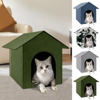 Katzenhaus für draußen, wasserdicht, für den Winter, isoliert, Katzenunterschlupf, Haustierzwinger für wilde Katzen und Hunde