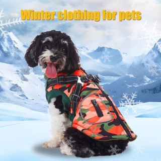 Wintermantel für Hunde, wasserdicht, mit Reißverschluss, Schneejacke für Hunde, winddichte Welpenjacke, warmer Mantel, reflek