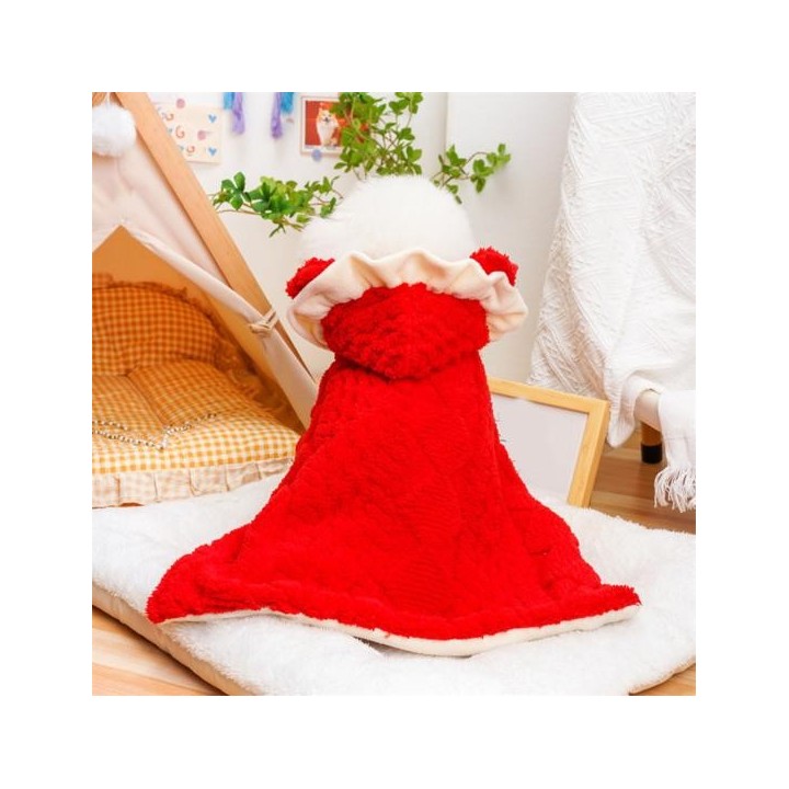 Haustiermantel mit Kapuze, warmes Fleece-Winterkostüm für Hunde, Hundebekleidung für kaltes Wetter für den täglichen Gebrauch