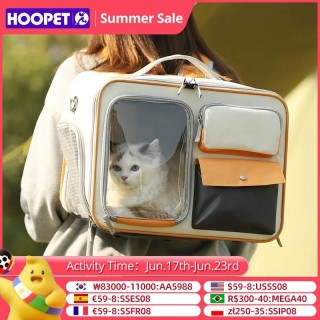 HOOPET Katzentragetaschen Winddichter Outdoor-Reise-Rucksack für Katzen Kleine Hunde Transport Tragetasche Haustier-Rucksack