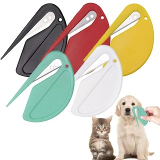 5 stücke Haustier Knoten Cutter Bunte Perfekte Entwirrungswerkzeug Für Katzen Kleine Und Scharfe Pflege Knoten Entferner