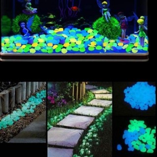 200 Stück Galet Lumineux Pierre Lumineuse Mehrfarbige Galets Jardin Décoratif Pierres Luminescentes Fluorescent Décor pour Pa