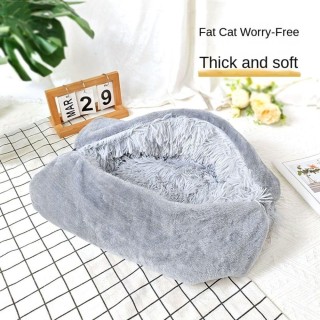Winter-Schlafmatte für Haustiere, dickes Kätzchenbett, hochwertiges Katzenbett grau