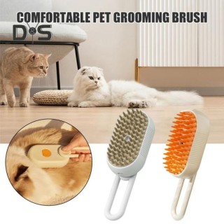 Dampfbürste für Katzen, wiederaufladbare Dampfbürste für Haustiere mit um 360 Grad drehbarem Griff, Massagekamm zur Entfernun