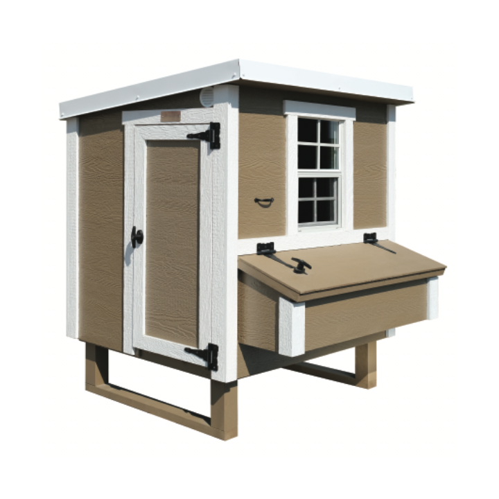 Hühnerstall Mitte EZ Chicken Home  1,68 m²  Beige hergestellt in EU