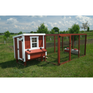 Hühnerauslauf Mitte EZ Chicken Home 5,84m² Rot, hergestellt in EU