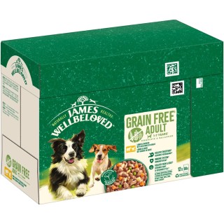 JAMES WELLBELOVED Lamm & Huhn in Sauce 12x90 g