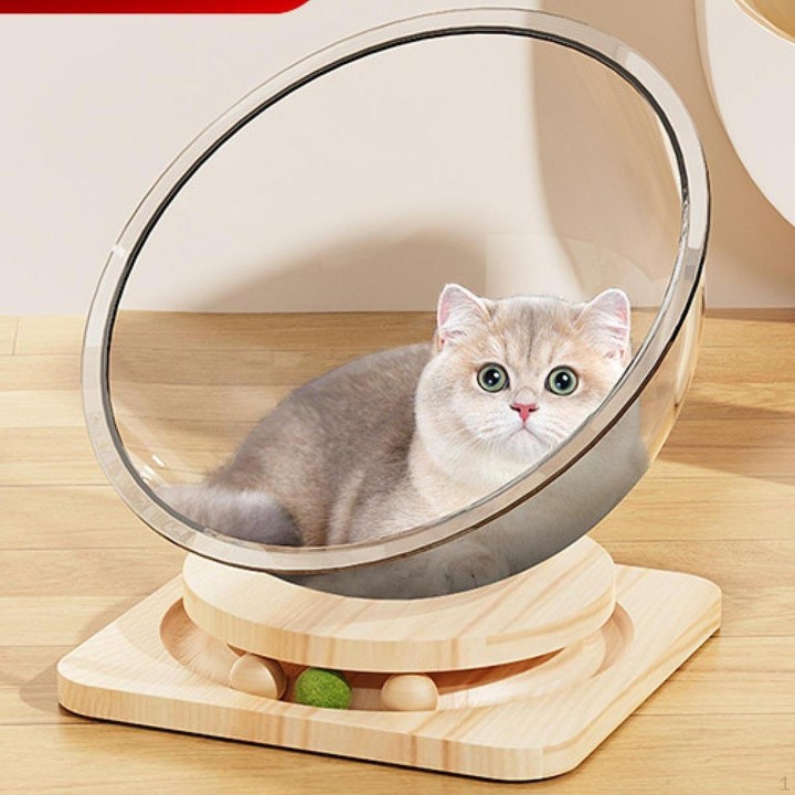 Katzenbett-Raumkapsel für Kleintiere mit Trackbällen und Nistbereich XL