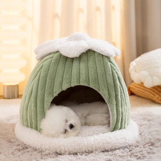 Herbst und Winter Katze Arktische Iglu Katzennest Warmes und Verdicktes Kürbisnest Hund Geschlossenes Winddichtes Haustierhau