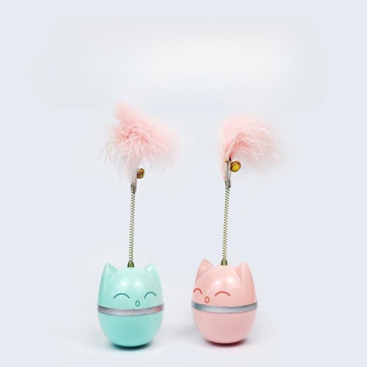 Haustierspielzeug, Becher, Katzenspielzeug, resistent gegen Kauen und Necken, Katzenstab, Feder, Selbstbefriedigung der Katze