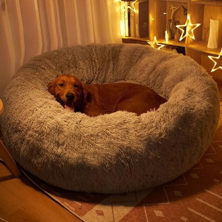 Winter Neues Haustierbett Bequemes Donut Cuddler Runde Hundehütte Ultraweiches waschbares Hunde- und Katzenkissenbett Warmes