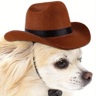 Neuer Katzenhut Cowboyhut für Haustiere, Mini-Welpenhut im Western-Cowboy-Stil, für kleine Katzen und Hunde, Haustier-Party,