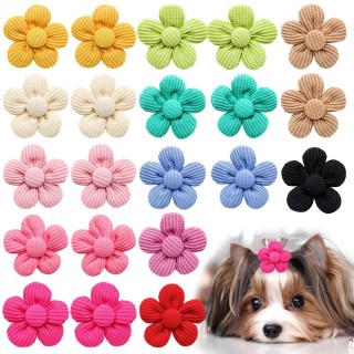 5/10 STK Frühlings-Hundeschleifen für Welpen und Katzen, Blumenschleifen, Gummibänder für Hunde, modisches Hundehaar-Accessoi