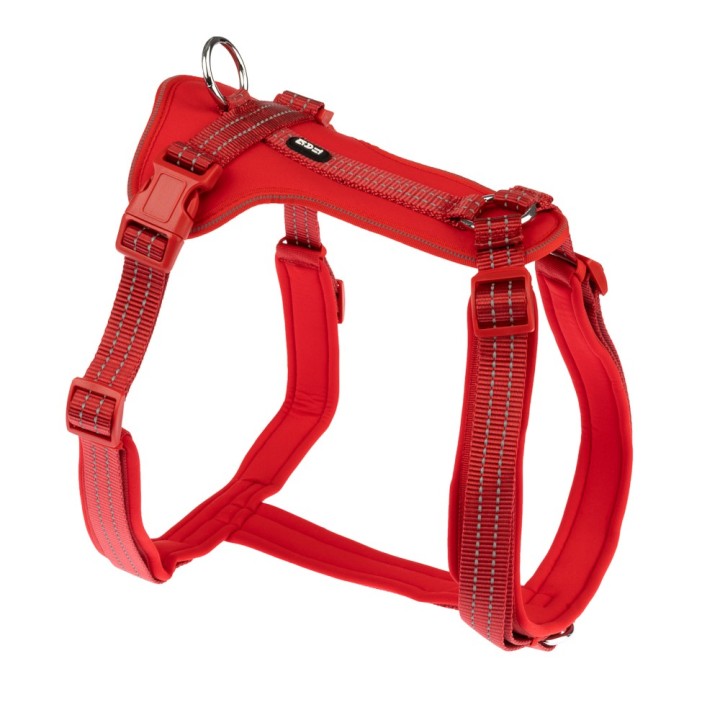 TIAKI Geschirr Neoprene, rot - Größe XS: 28 - 42 cm Brustumfang