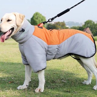 Hochgeschlossene Hundejacke aus Baumwolle, reflektierende Weste für große Hunde, Labrador-Kostüm, Hunde-Baumwollkleidung für