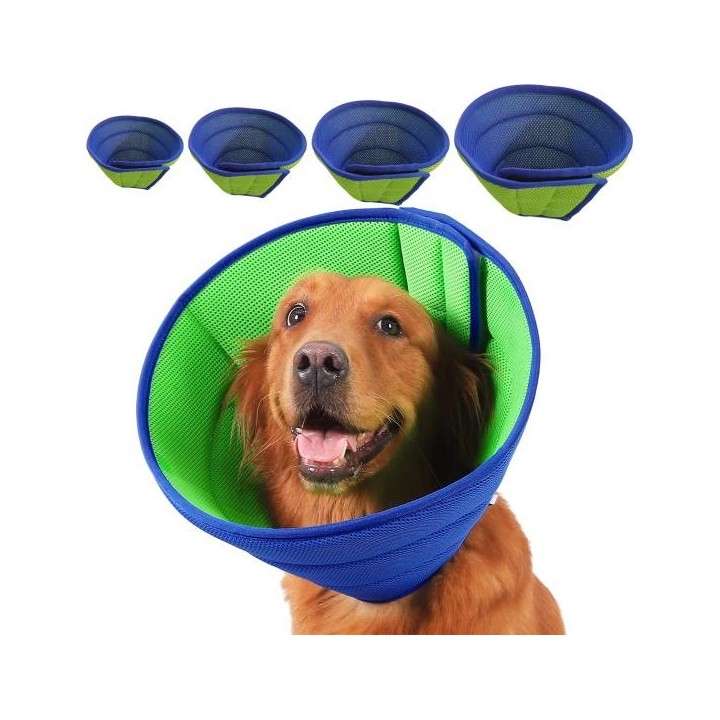 Halsband, verstellbar, weich, kegelförmig, für Hunde, leicht, atmungsaktiv, Schutzhalsband nach Operationen, Haustierbedarf S