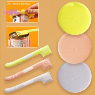 2 Stück/Set Deckel für Katzen- und Hundefutterdosen mit Löffel, universell, BPA-frei, lebensmittelecht, versiegelt, Löffel-Se