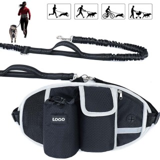 Cup Bags Laufen Joggen Walking Training Traktionsgürtel Seil Hundegeschirr Haustierhalsband Hundeleine Black Waist Bag
