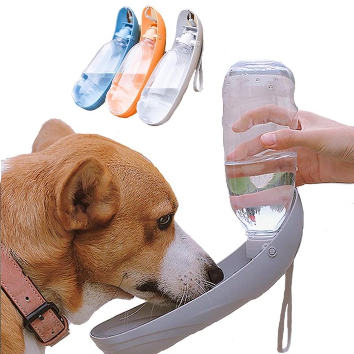 Reise tragbare Haustier Wasserflasche Wandern Wandern Schüssel Trinker mit Riemen für Hund faltbare große Größe Outdoor Wasse