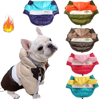 Hundekleidung, Herbst-Winter-Haustierkleidung für Hunde, wasserdichter Hunde-Kapuzenpullover, Mantel, Welpenjacke, warme Haus