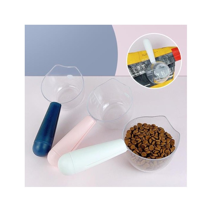 Große Kapazität Lebensmittel Grade Präzise Skala Haustier Katze Hund Lebensmittel Messbecher Haustier rosa