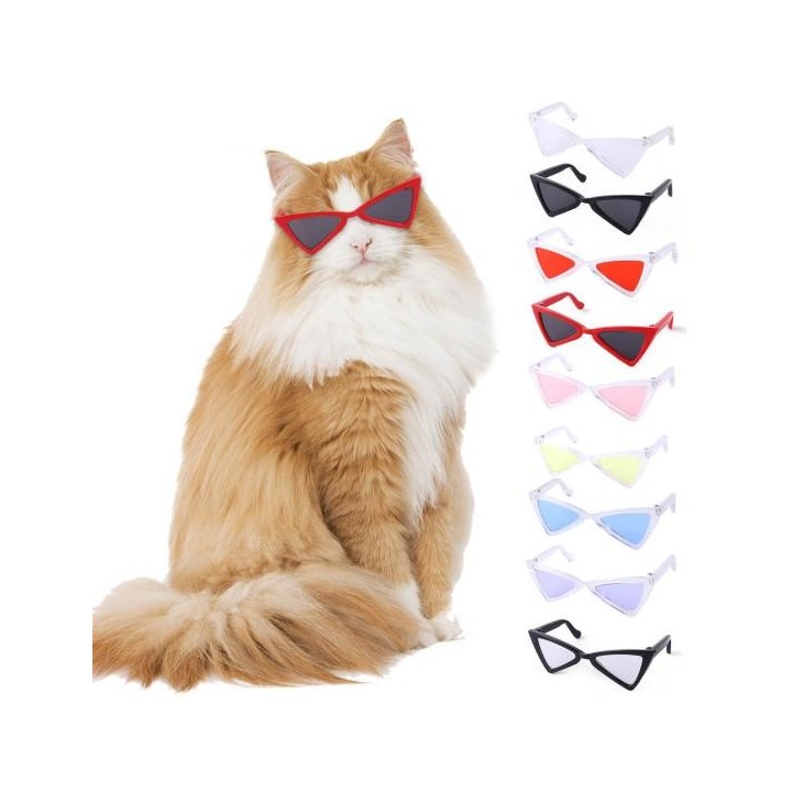 Sonnenbrille für Haustiere, kreativ, dekorativ, tragbar, stilvoll, Brille für Haustiere, Verkleidungszubehör blau