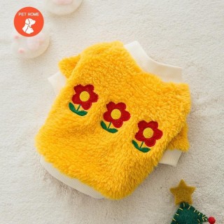 Warme Haustierkleidung, süßer Druckmantel, Hemdjacke für kleine und mittelgroße Hunde, Katzen, Teddy, französische Bulldogge,