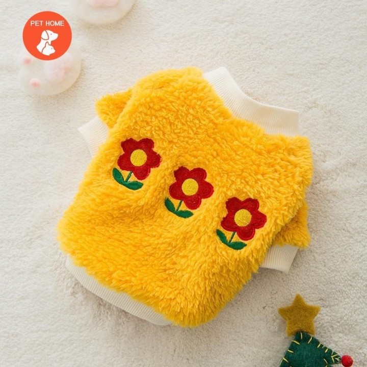 Warme Haustierkleidung, süßer Druckmantel, Hemdjacke für kleine und mittelgroße Hunde, Katzen, Teddy, französische Bulldogge,