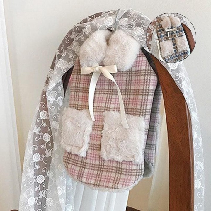 Winter-Haustier-Kleidung, Welpen- und Katzenpullover, Kleidung, Mantel, Bekleidung, Hundejacke, Haustiermantel XS rosa