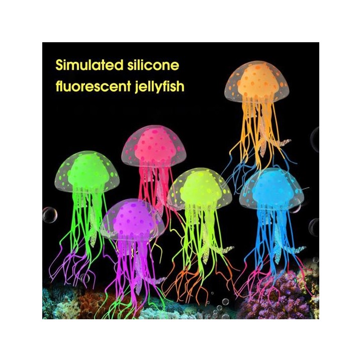 Künstliche Quallen mit Saugnapf, Sicherheit, klar und durchscheinend, realistische Form, leuchtend, dekorativ, leuchtend, Umw