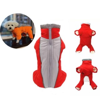Hundemantel, Winter-Overall für Hunde, warm, wasserdicht, Haustier-Overall, Hose, männlich/weiblich, reflektierend, Kleidung