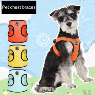 1 Set Haustier-Weste, Leine, Step-in-Geschirr ohne Zugverschlussband, ausbruchsicher, atmungsaktiv, Brustgeschirr für kleine