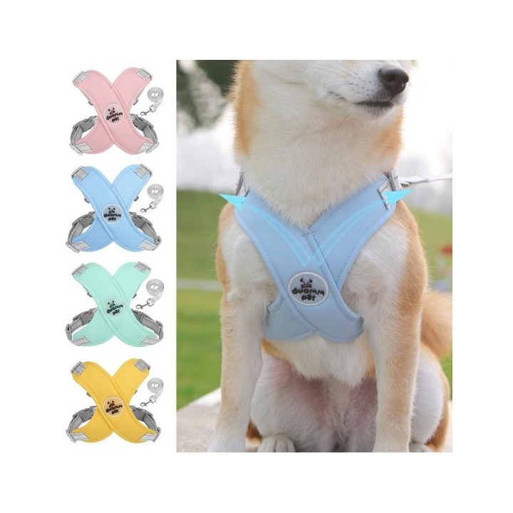 Schnallenverstellung der Haustierleine, verstellbare Schnalle, reflektierender Streifen, Weste, weich, atmungsaktiv, Haustier